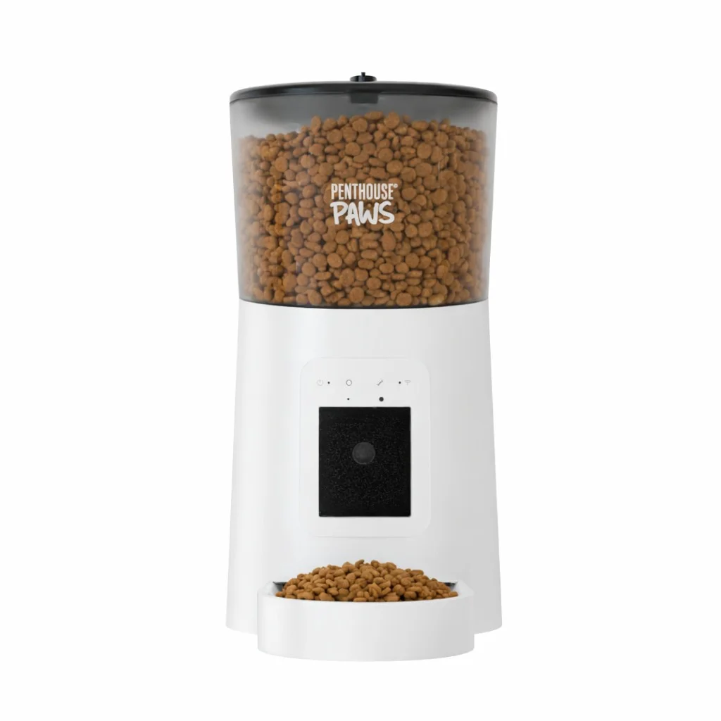 Penthouse Paws Auto Pet Feeder | The Official Feeder of People Who Don't Want to Get Up | 6L, 1080P Camera, 2-Way Audio, App-Controlled, Battery Backup