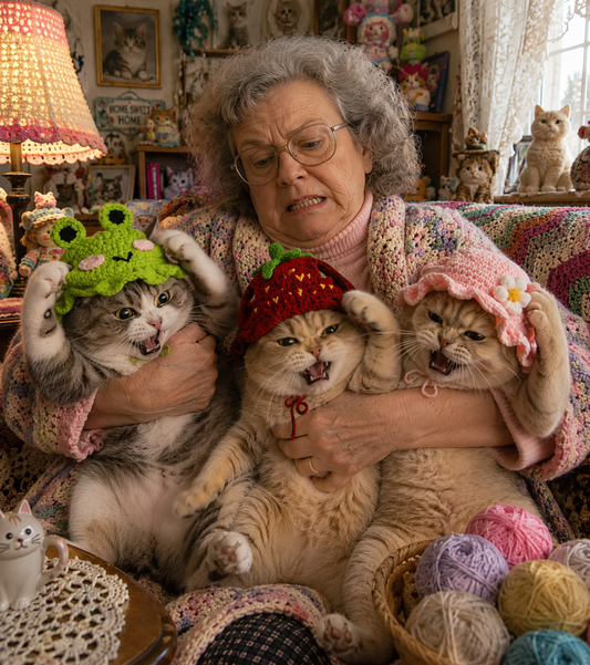 Handmade Crochet Cat Hats