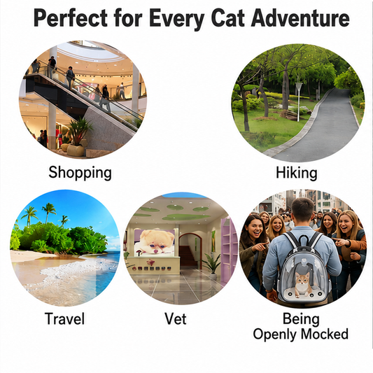 Cat Space Capsule Backpack with Fan