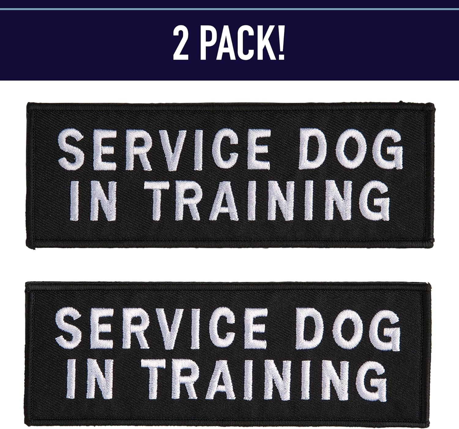Service Dog Patches for Harness | Patches for Dog Harness or Vest | Do Not Pet Patch, Dog in Training, Service Dog, Emotional Support | Removable Hook and Loop Embroidered Patches