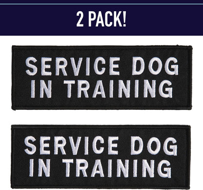 Service Dog Patches for Harness | Patches for Dog Harness or Vest | Do Not Pet Patch, Dog in Training, Service Dog, Emotional Support | Removable Hook and Loop Embroidered Patches