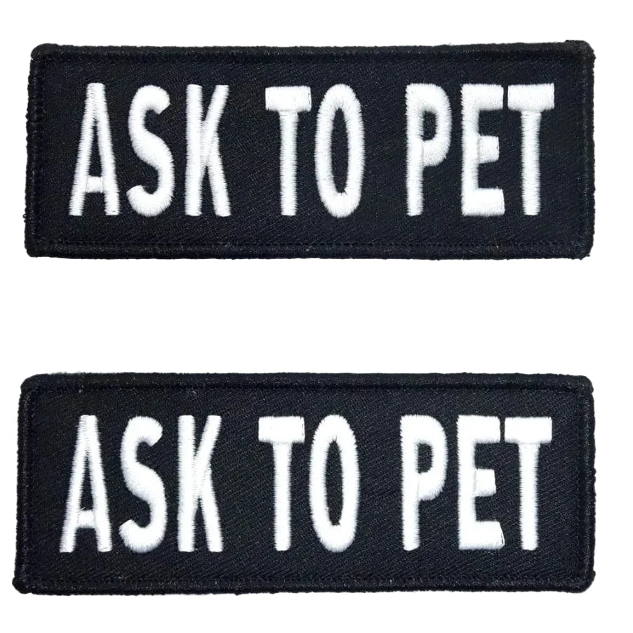 Service Dog Patches for Harness | Patches for Dog Harness or Vest | Do Not Pet Patch, Dog in Training, Service Dog, Emotional Support | Removable Hook and Loop Embroidered Patches