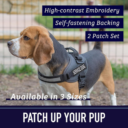 Service Dog Patches for Harness | Patches for Dog Harness or Vest | Do Not Pet Patch, Dog in Training, Service Dog, Emotional Support | Removable Hook and Loop Embroidered Patches