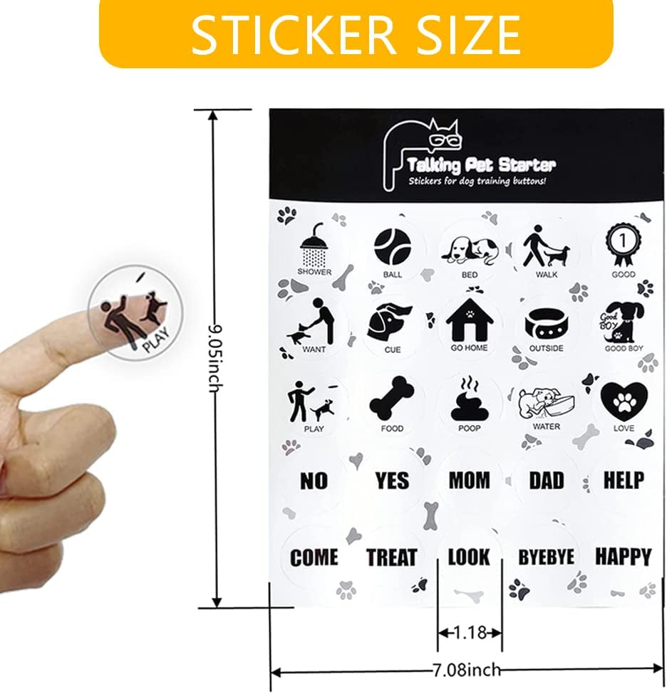 Dog Talking Buttons 8-Pack | "I Have Just Met You, I Love You, I Need a Walk, I Need a Treat" | Recordable Communication Buttons | Train Your Dog to Actually Tell You What They Want