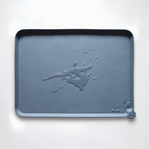 Waterproof Pet Feeding Mat with High Lips